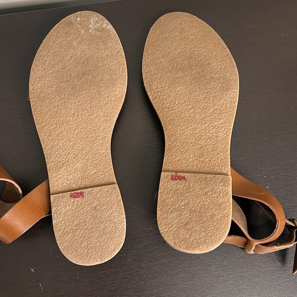 Madewell The Boardwalk Ankle Strap Sandal Leather Brown Shoe Sz 8 - Picture 8 of 11